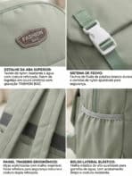 Mochila Minimalista Ulzzang Grande Capacidade Com Fivelas Para Escola - Imagem 5