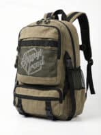 Mochila Streetwear Cargo Vintage Lona Multi Bolsos Aesthetic Grande Unissex Para Escola - Imagem 2