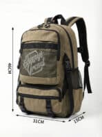Mochila Streetwear Cargo Vintage Lona Multi Bolsos Aesthetic Grande Unissex Para Escola - Imagem 4