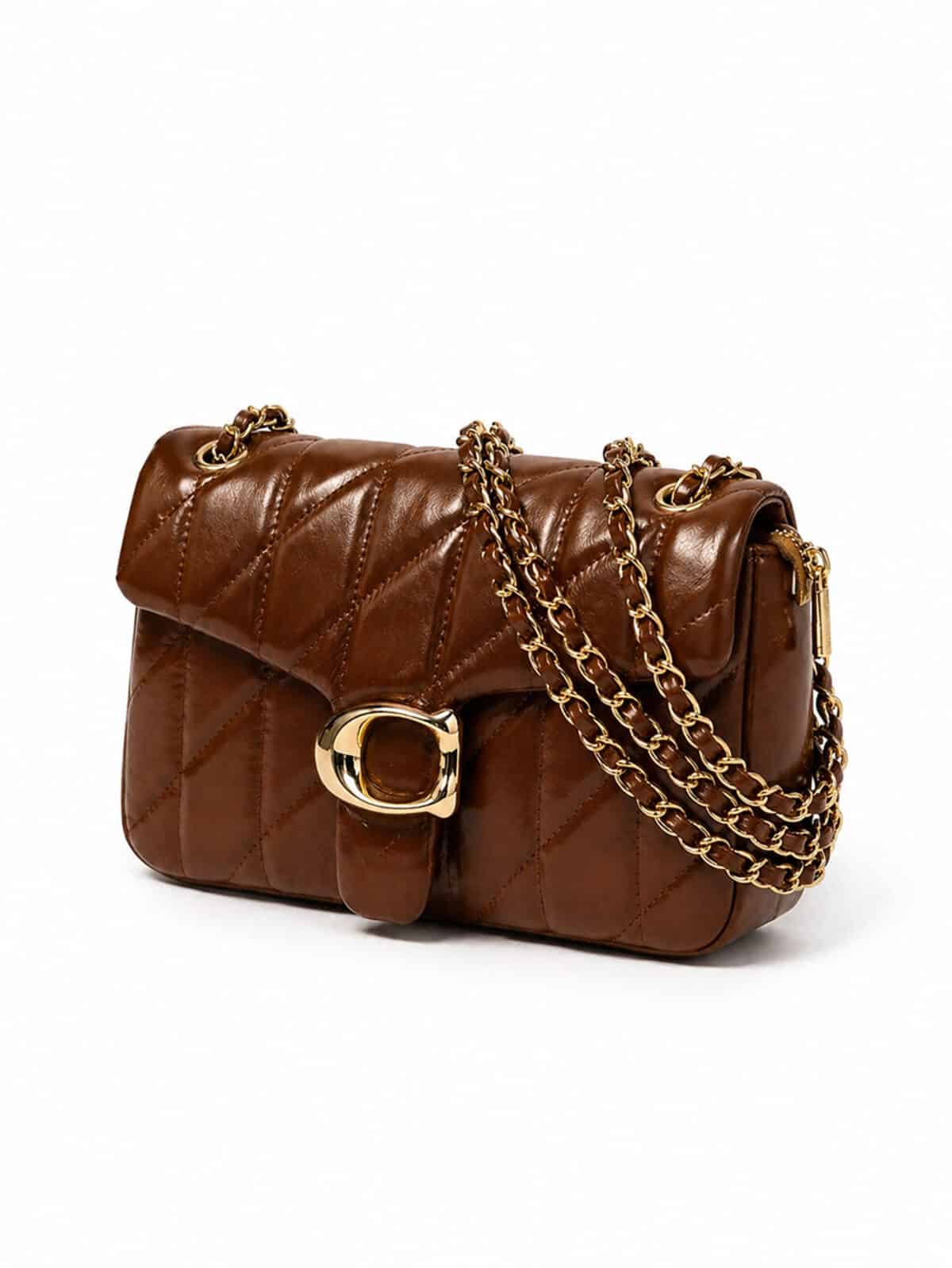 Bolsa Feminina Transversal Matelassê Luxo Alça Corrente Dourada Blogueira - Imagem 2