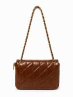 Bolsa Feminina Transversal Matelassê Luxo Alça Corrente Dourada Blogueira - Imagem 3
