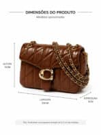 Bolsa Feminina Transversal Matelassê Luxo Alça Corrente Dourada Blogueira - Imagem 8