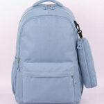 Mochila De Costas Minimalista Aesthetic Grande Capacidade Com Estojo Para Escola e Viagem
