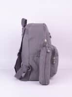 Kit Mochila e Estojo Escolar Juvenil Faculdade Nylon Impermeável Pequena Liso C303 - Imagem 3