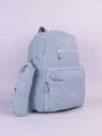 Kit Mochila e Estojo Escolar Juvenil Faculdade Nylon Impermeável Pequena Liso C304 - Imagem 2
