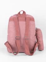 Kit Mochila e Estojo Escolar Juvenil Faculdade Nylon Impermeável Pequena Liso C305 - Imagem 3
