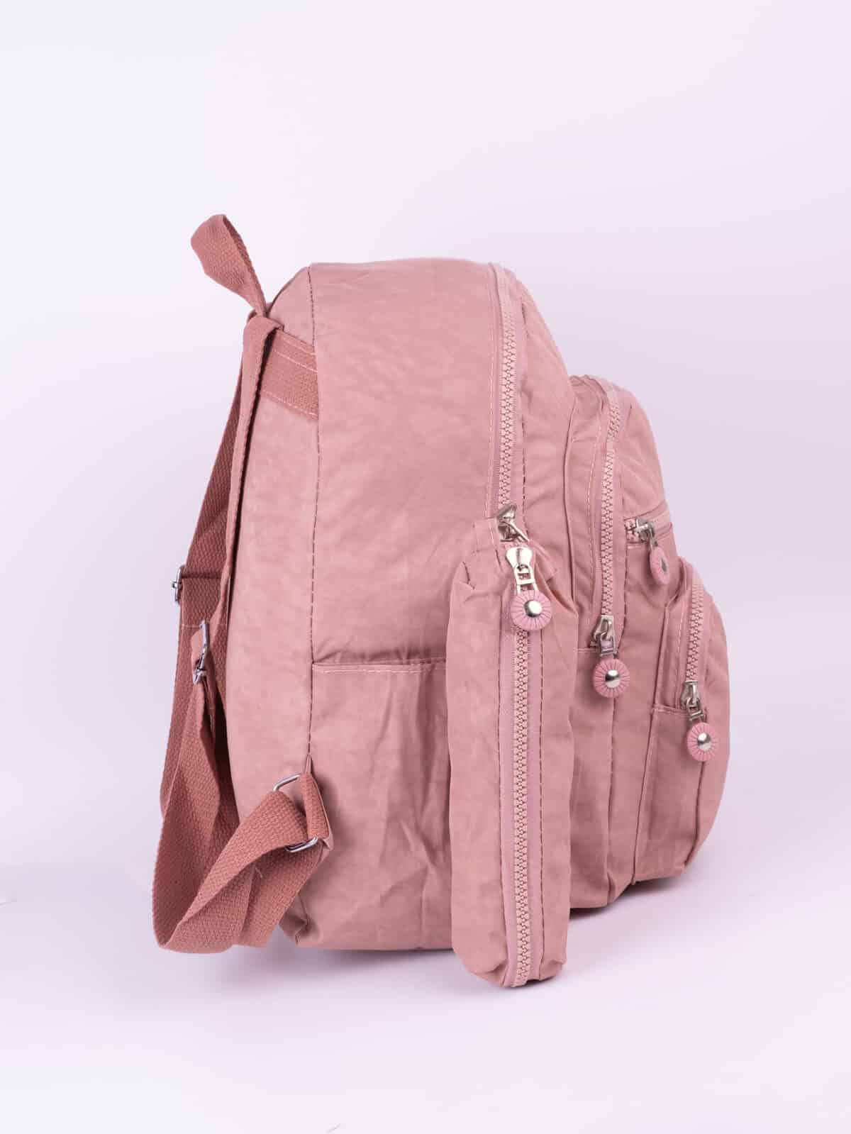 Kit Mochila e Estojo Escolar Juvenil Faculdade Nylon Impermeável Pequena Liso C305 - Imagem 4