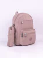 Kit Mochila e Estojo Escolar Juvenil Faculdade Nylon Impermeável Pequena Liso C306 - Imagem 2