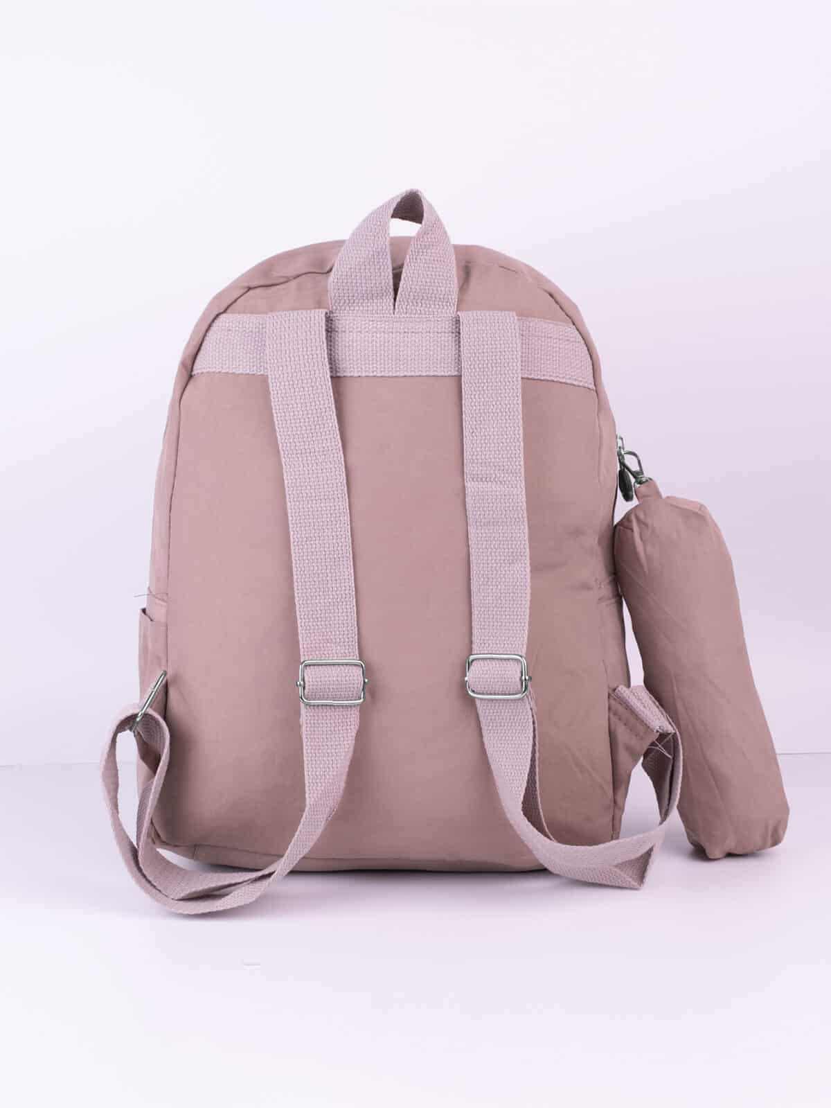 Kit Mochila e Estojo Escolar Juvenil Faculdade Nylon Impermeável Pequena Liso C306 - Imagem 3