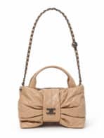 Bolsa Feminina Formato De Laço Matelassê Luxo Blogueira Alça De Corrente - Imagem 2