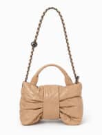 Bolsa Feminina Formato De Laço Matelassê Luxo Blogueira Alça De Corrente - Imagem 4