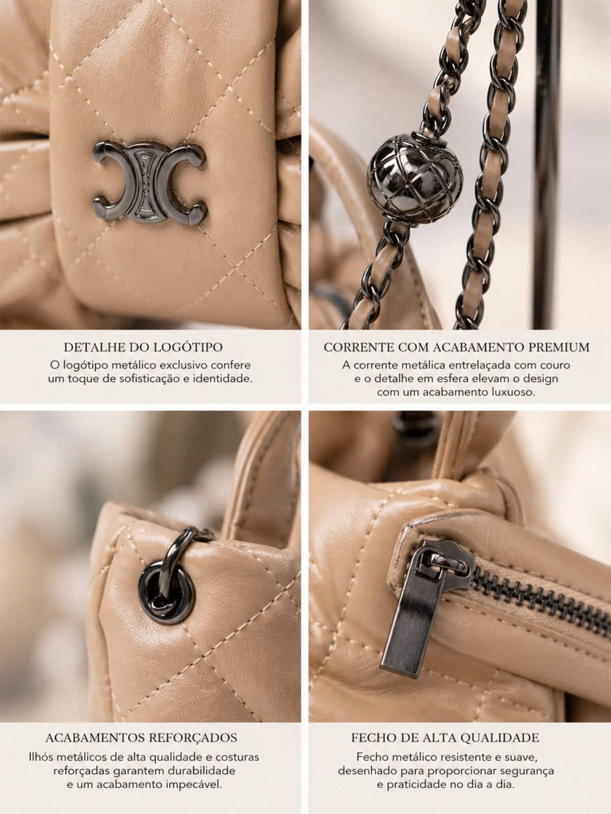 Bolsa Feminina Formato De Laço Matelassê Luxo Blogueira Alça De Corrente - Imagem 5
