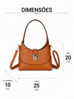 Bolsa Feminina De Ombro E Transversal Luxo Blogueira Alça Removível - Imagem 9