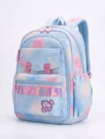 Mochila De Costas Soft Girl Estampa Galáxia Pastel Detalhe Holográfico Multi Bolsos Abertura 180 Graus - Imagem 2