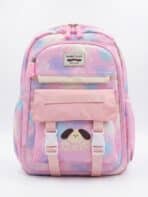 Mochila De Costas Aesthetic Tie Dye Soft Girl Grande Abertura 180º Com Múltiplas Divisórias