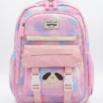 Mochila De Costas Aesthetic Tie Dye Soft Girl Grande Abertura 180º Com Múltiplas Divisórias
