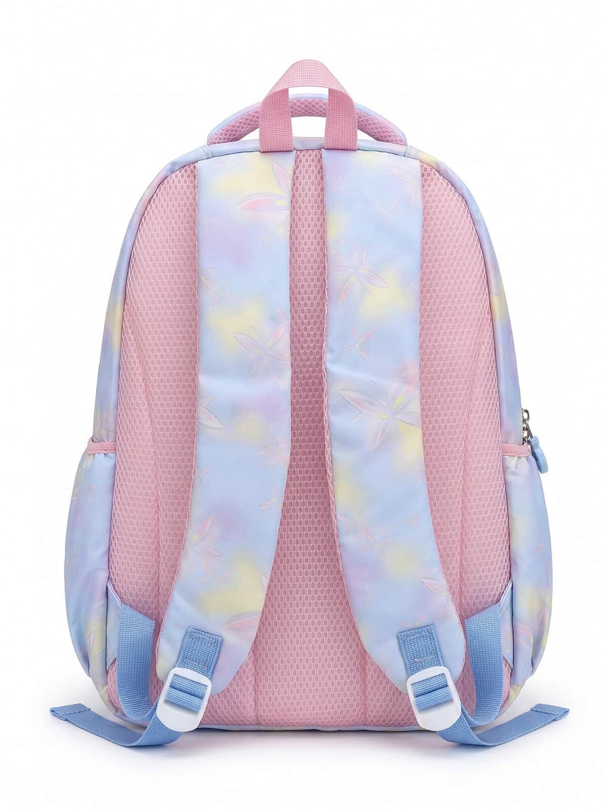 Mochila De Costas Kawaii Soft Girl Estampa Tie Dye Pastel Multi Bolsos Grande Capacidade - Imagem 3