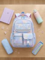 Mochila De Costas Kawaii Soft Girl Estampa Tie Dye Pastel Multi Bolsos Grande Capacidade - Imagem 4