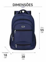 Mochila Reforçada Extra Grande Impermeável – Nylon Resistente e Muito Espaço 3005 - Imagem 5