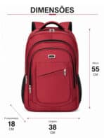 Mochila Reforçada Extra Grande Impermeável – Nylon Resistente e Muito Espaço 3006 - Imagem 6