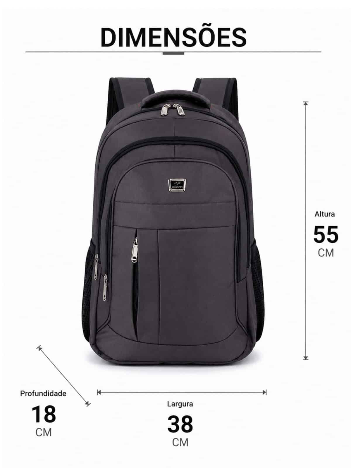 Mochila Reforçada Extra Grande Impermeável – Nylon Resistente e Muito Espaço 3007 - Imagem 7