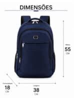 Mochila Reforçada Extra Grande Impermeável – Nylon Resistente e Muito Espaço 3008 - Imagem 7