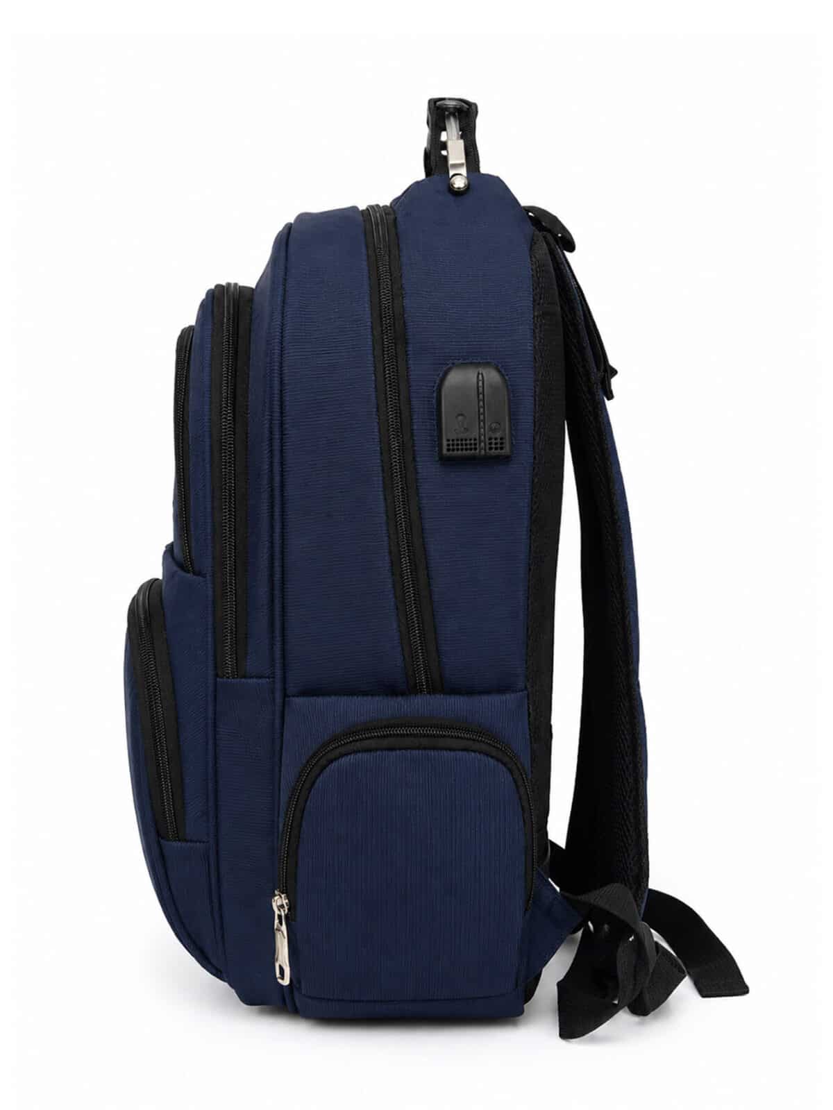 Mochila Masculina Notebook Reforçada Anti-furto Com Cadeado E Entrada USB Grande Trabalho Viagem C-12 - Imagem 4