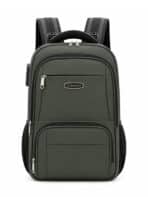 Mochila Notebook Reforçada Executiva Couro Sintético Premium Anti-furto Com Cadeado E USB C-13