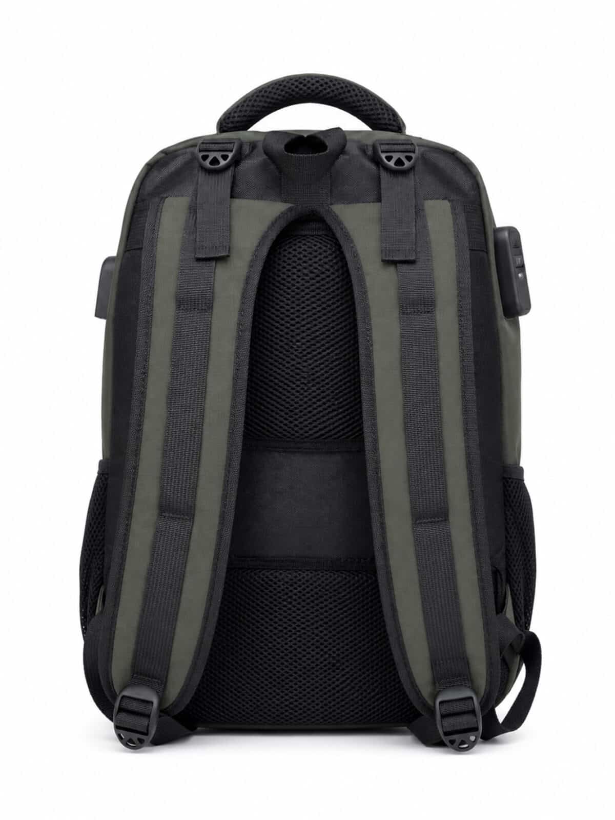 Mochila Notebook Reforçada Executiva Couro Sintético Premium Anti-furto Com Cadeado E USB C-13 - Imagem 7