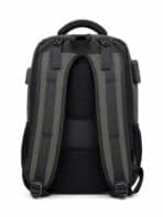 Mochila Notebook Reforçada Executiva Couro Sintético Premium Anti-furto Com Cadeado E USB C-13 - Imagem 7
