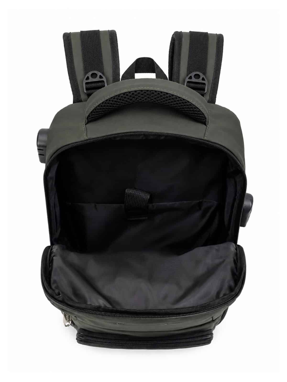 Mochila Notebook Reforçada Executiva Couro Sintético Premium Anti-furto Com Cadeado E USB C-13 - Imagem 8