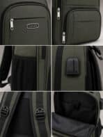 Mochila Notebook Reforçada Executiva Couro Sintético Premium Anti-furto Com Cadeado E USB C-13 - Imagem 9