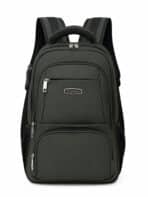 Mochila Notebook Reforçada Executiva Couro Sintético Premium Anti-furto Com Cadeado E USB C-14