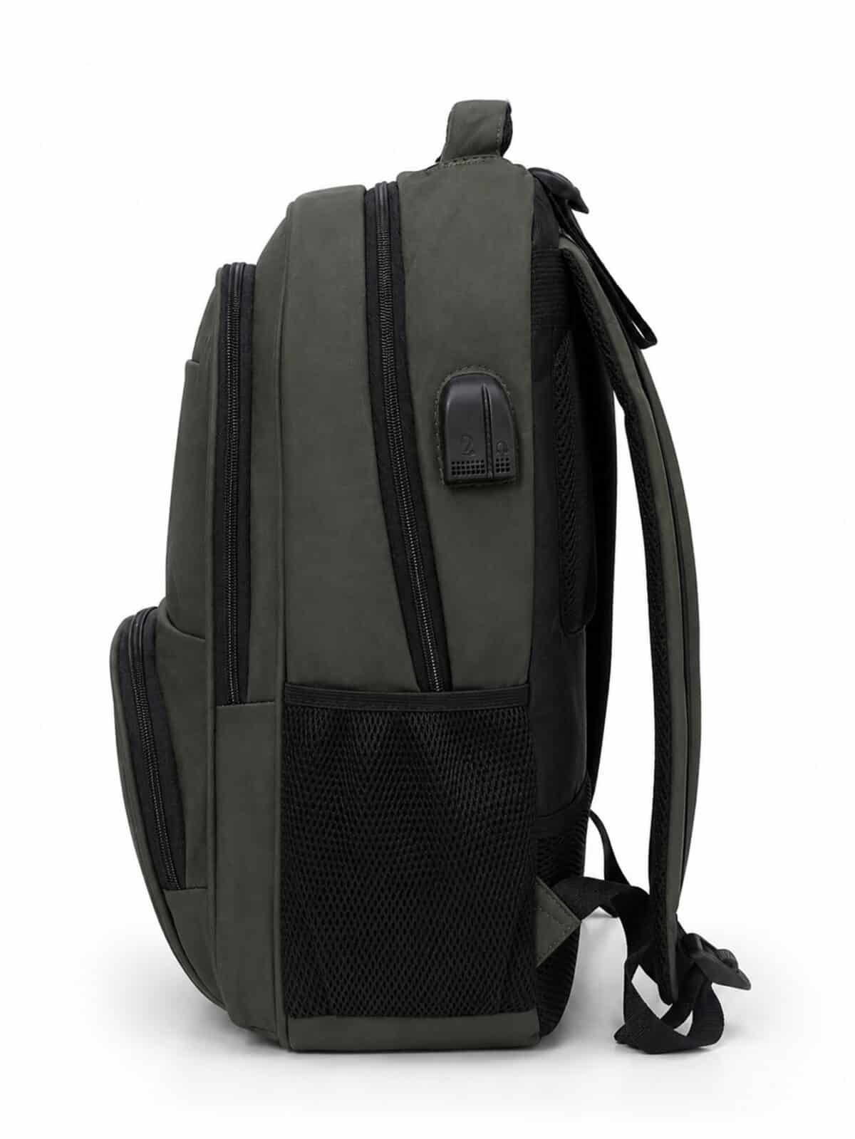 Mochila Notebook Reforçada Executiva Couro Sintético Premium Anti-furto Com Cadeado E USB C-14 - Imagem 4