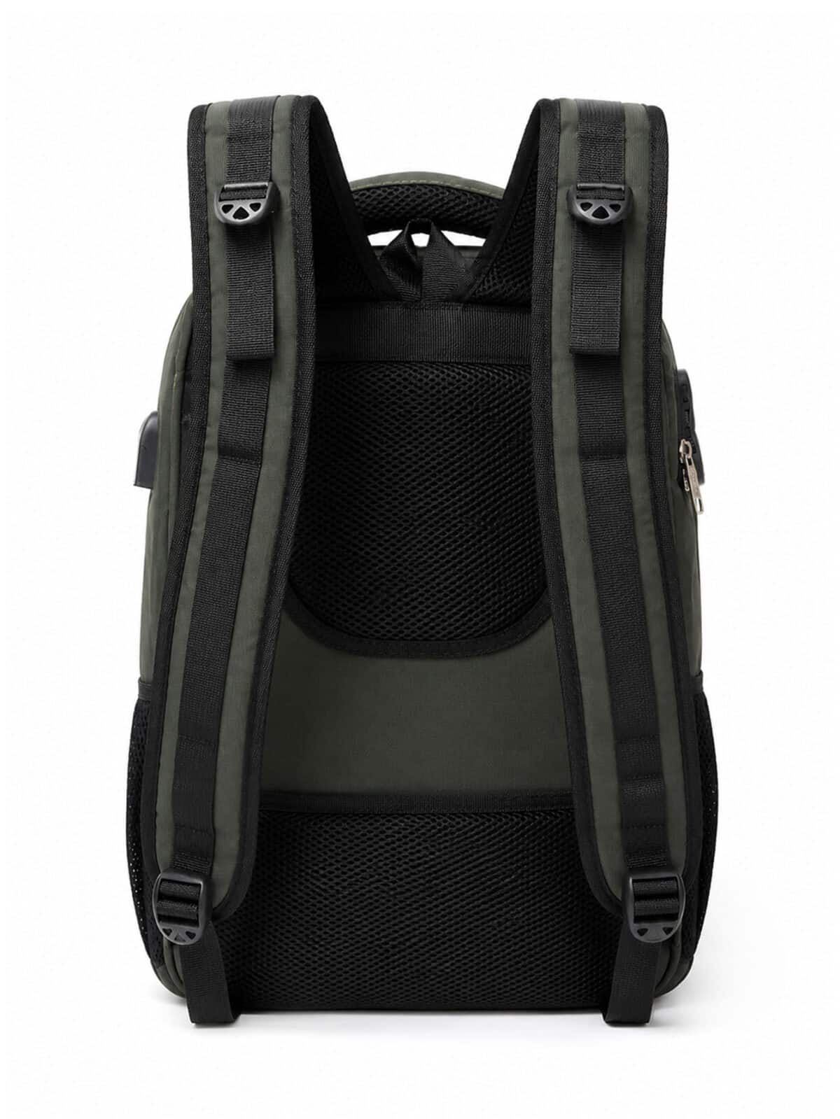 Mochila Notebook Reforçada Executiva Couro Sintético Premium Anti-furto Com Cadeado E USB C-14 - Imagem 7