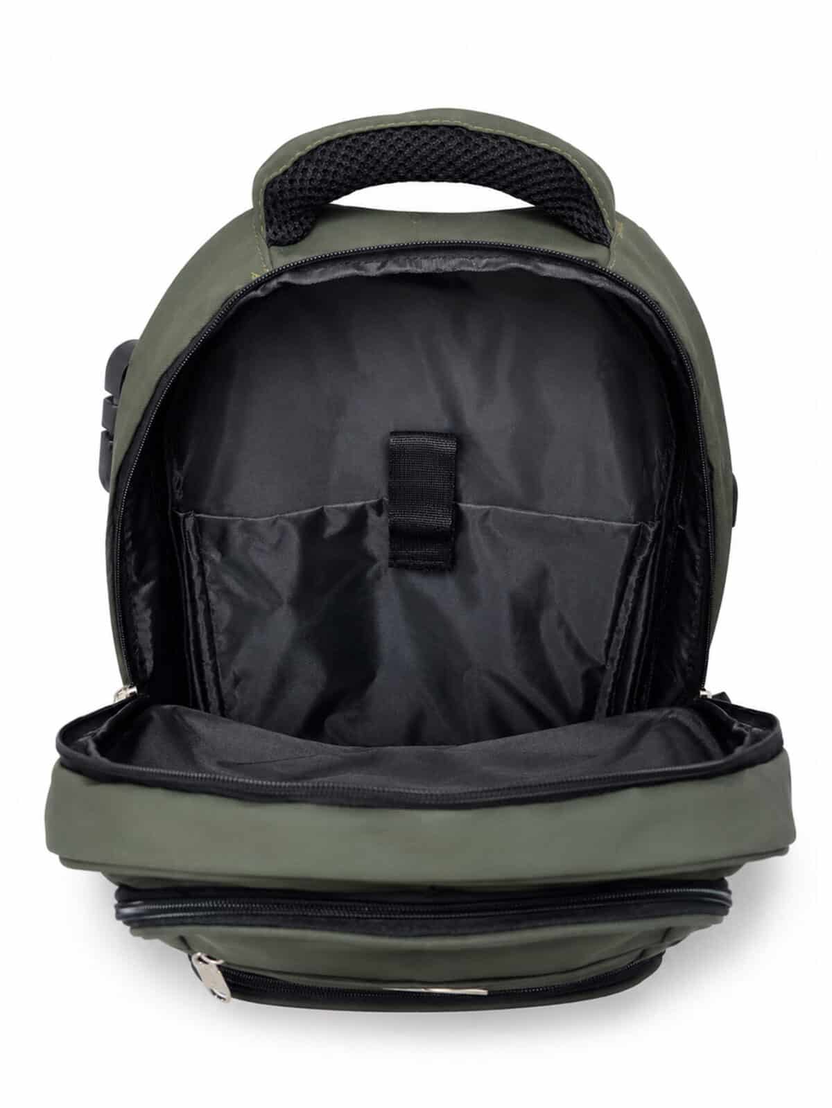 Mochila Notebook Reforçada Executiva Couro Sintético Premium Anti-furto Com Cadeado E USB C-14 - Imagem 8