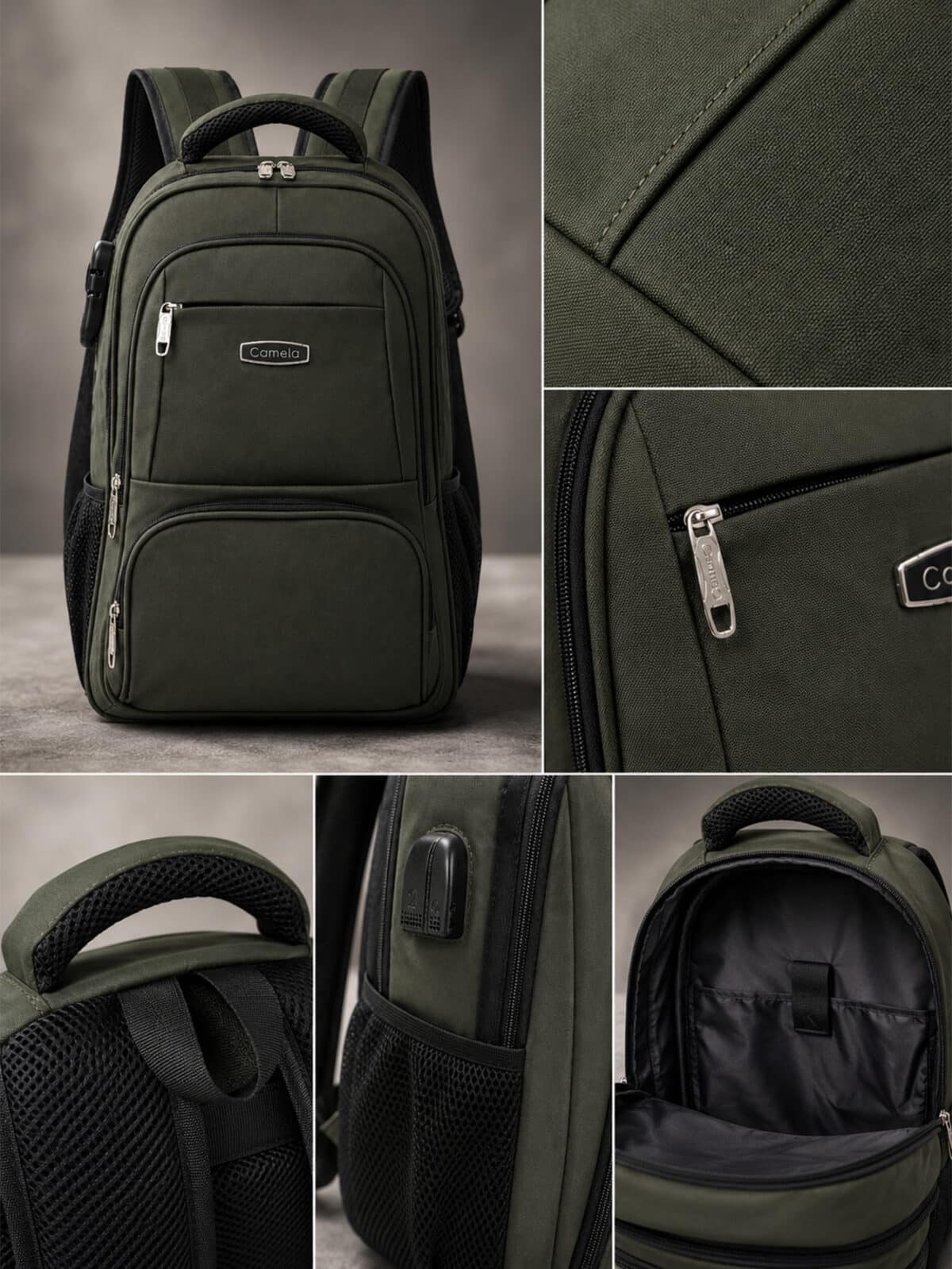 Mochila Notebook Reforçada Executiva Couro Sintético Premium Anti-furto Com Cadeado E USB C-14 - Imagem 9