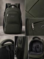 Mochila Notebook Reforçada Executiva Couro Sintético Premium Anti-furto Com Cadeado E USB C-14 - Imagem 9