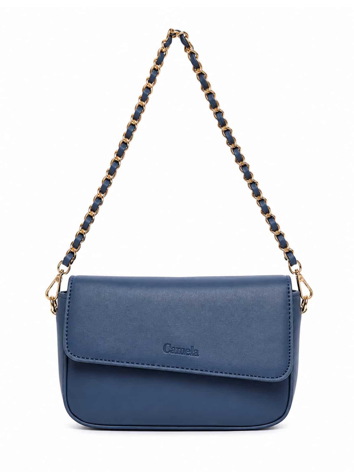 Bolsa Feminina Transversal Tiracolo Luxo Elegante Alça Corrente Moda Blogueira - Imagem 2