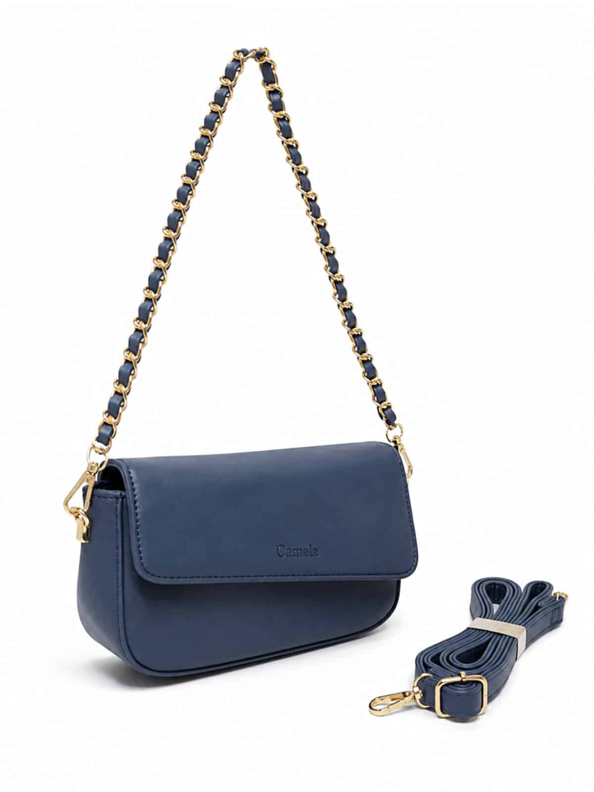 Bolsa Feminina Transversal Tiracolo Luxo Elegante Alça Corrente Moda Blogueira - Imagem 3