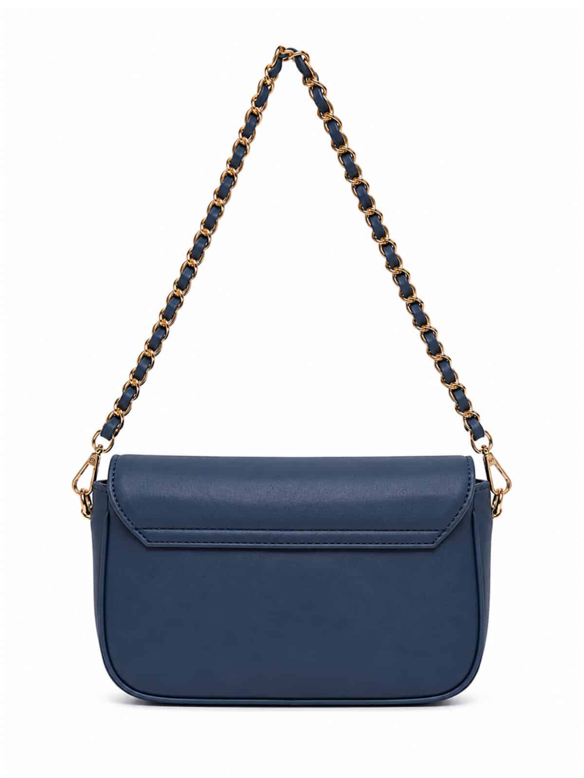 Bolsa Feminina Transversal Tiracolo Luxo Elegante Alça Corrente Moda Blogueira - Imagem 4