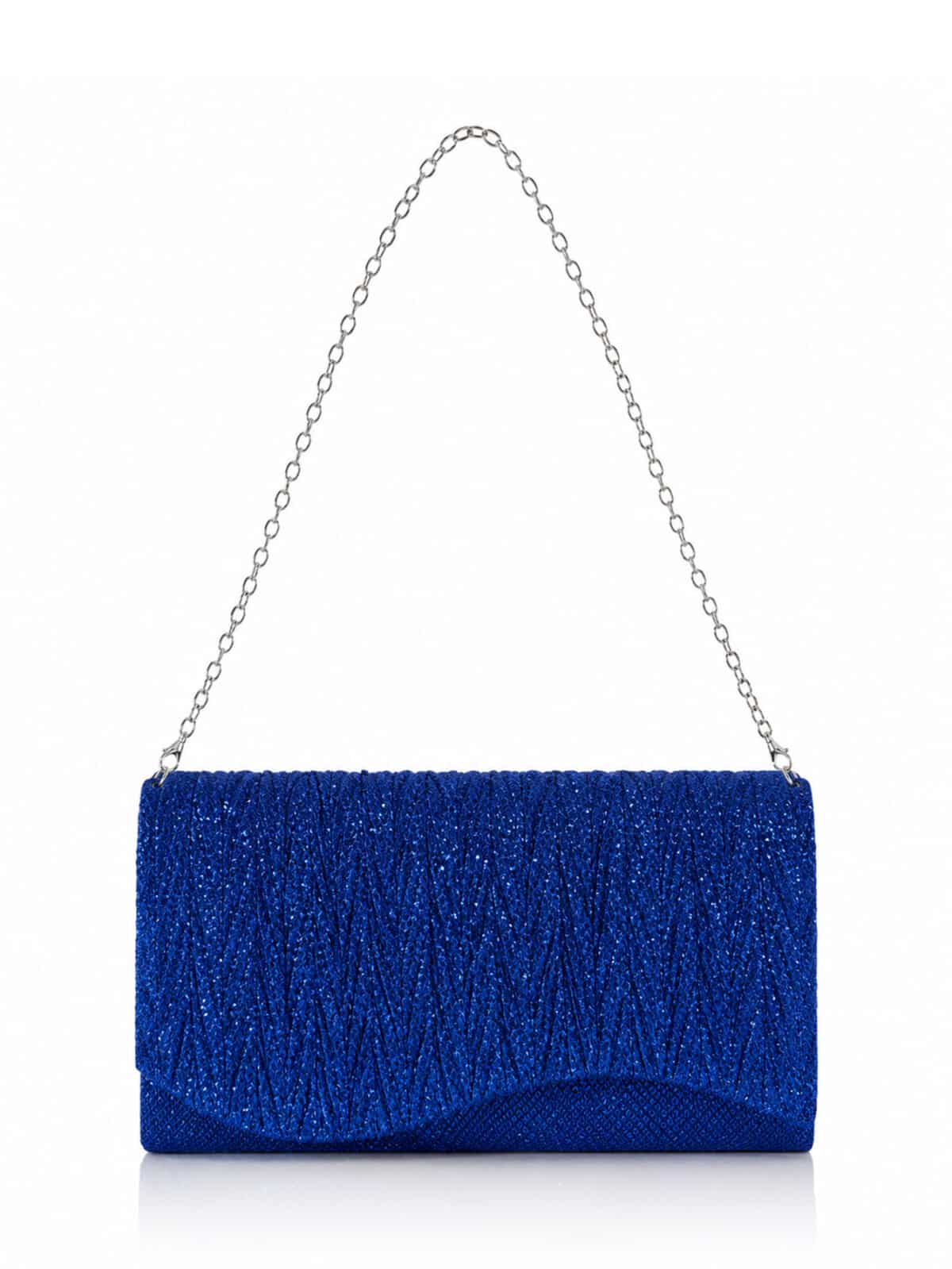 Bolsa Feminina Clutch De Festa Com Brilho Elegante Luxo Alça Corrente Removível C600-16 - Imagem 2