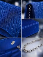 Bolsa Feminina Clutch De Festa Com Brilho Elegante Luxo Alça Corrente Removível C600-16 - Imagem 7