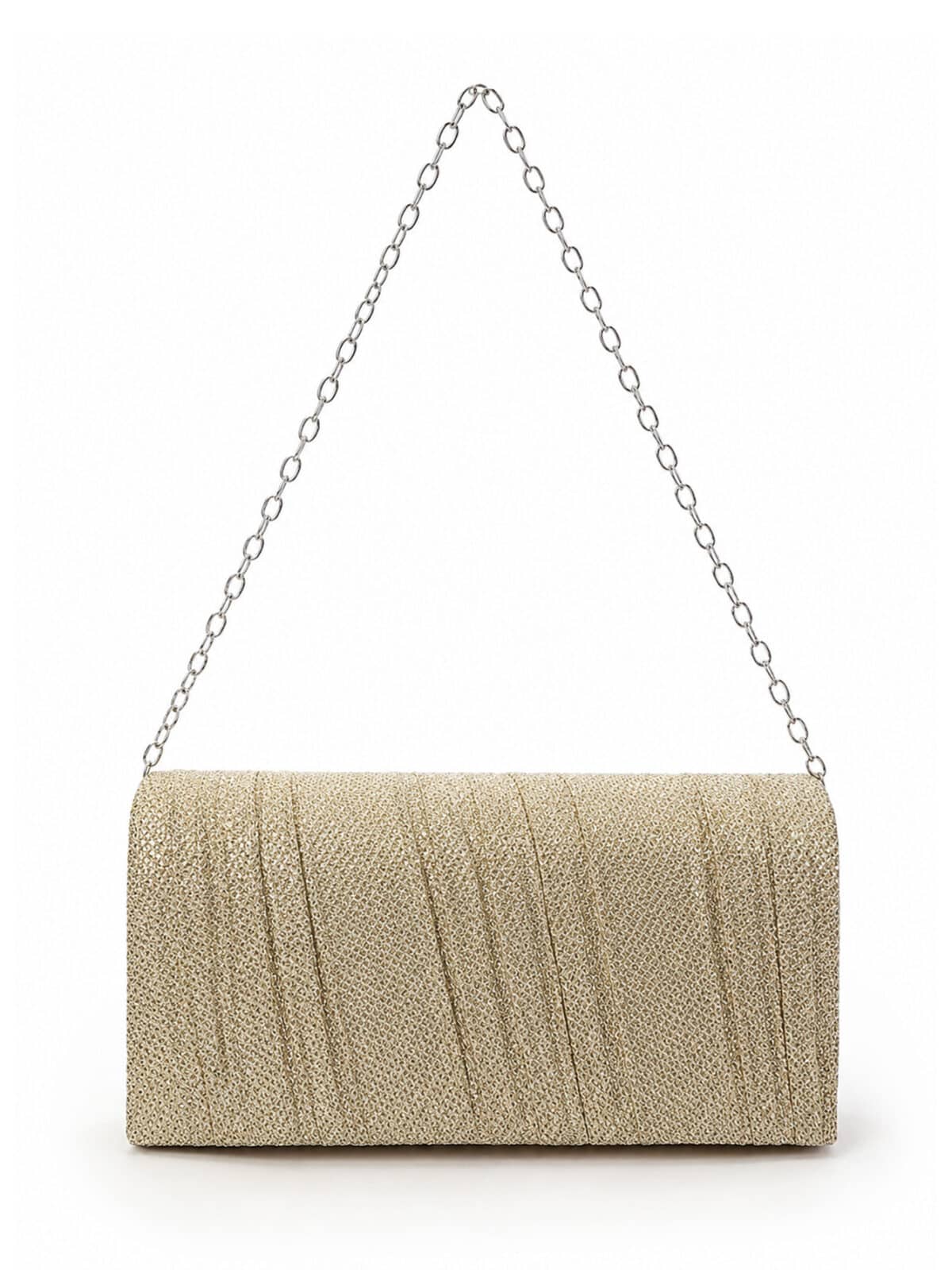 Bolsa Feminina Clutch De Festa Com Brilho Elegante Luxo Alça Corrente Removível C600-17 - Imagem 2