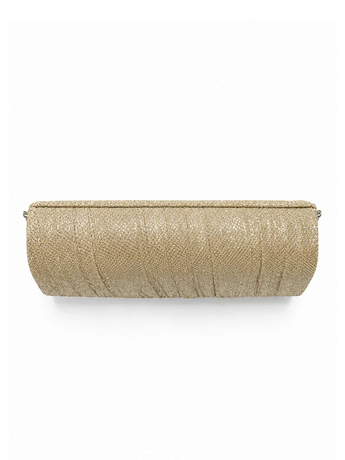 Bolsa Feminina Clutch De Festa Com Brilho Elegante Luxo Alça Corrente Removível C600-17 - Imagem 5