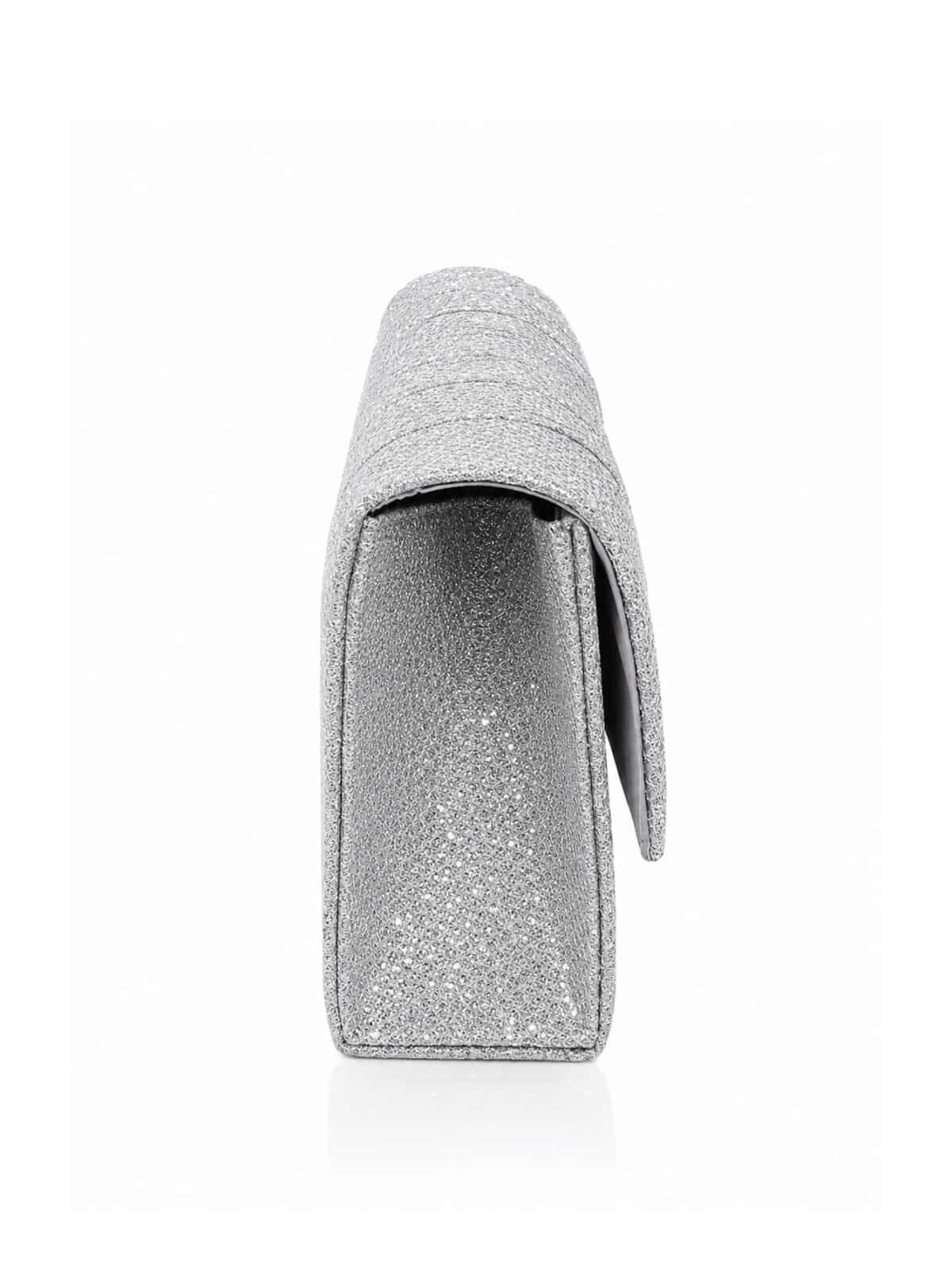 Bolsa Feminina Clutch De Festa Com Brilho Elegante Luxo Alça Corrente Removível C600-19 - Imagem 6