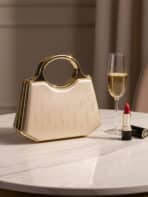Clutch Bolsa de Festa Luxo Madrinha Casamento Formatura com Alça Rígida de Metal - Imagem 8