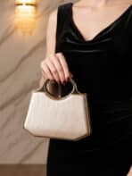 Clutch Bolsa de Festa Luxo Madrinha Casamento Formatura com Alça Rígida de Metal - Imagem 9