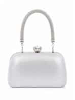 Bolsa Feminina Clutch Luxo Festa Casamento Cristais Strass Brilho Elegante - Imagem 4
