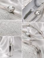 Bolsa Feminina Clutch Luxo Festa Casamento Cristais Strass Brilho Elegante - Imagem 7
